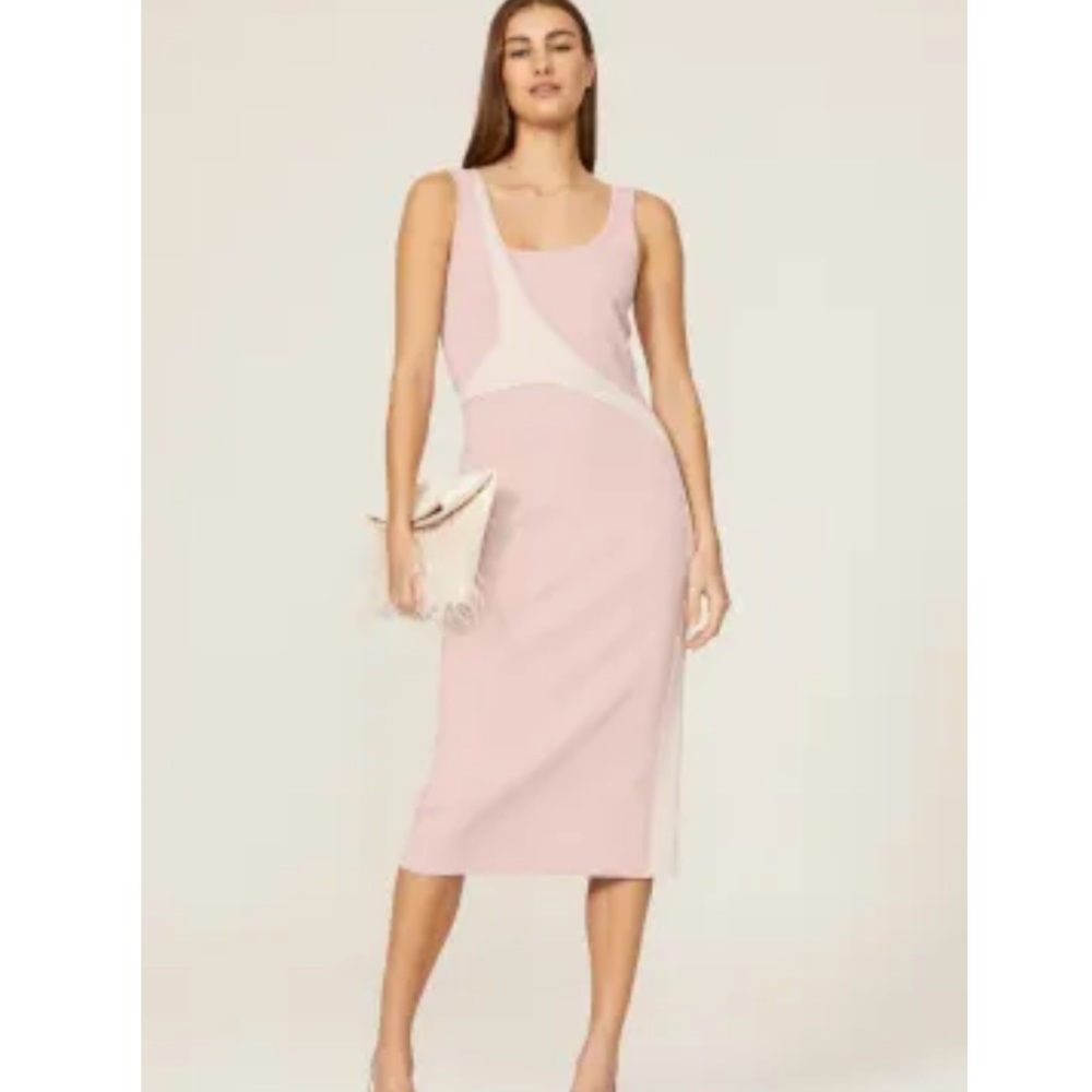 Elegant Pink and Cream Women's Dress